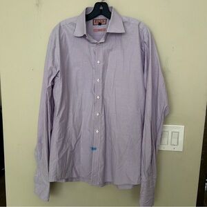 Thomas Pink Men's purple Button Down Dress Shirt. Slim Fit size 17 43 cm